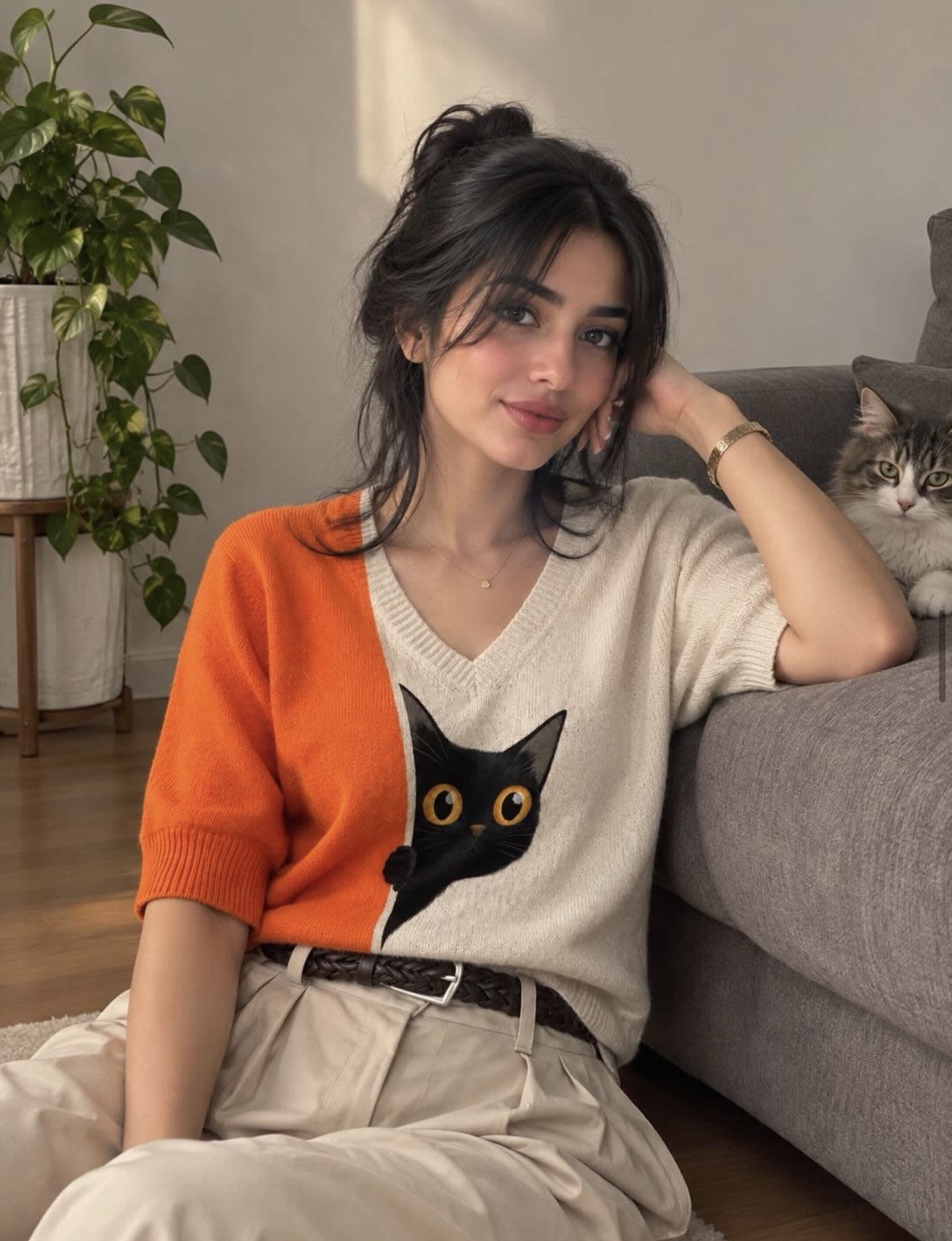 بلوز بافت گربه کد ۱۱۶