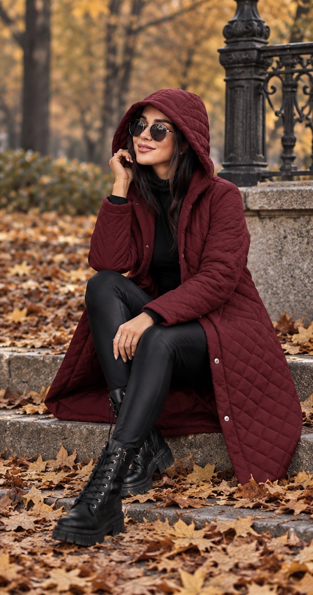 کاپشن بلند زنانه مدل اسمان کد ۱۸۰