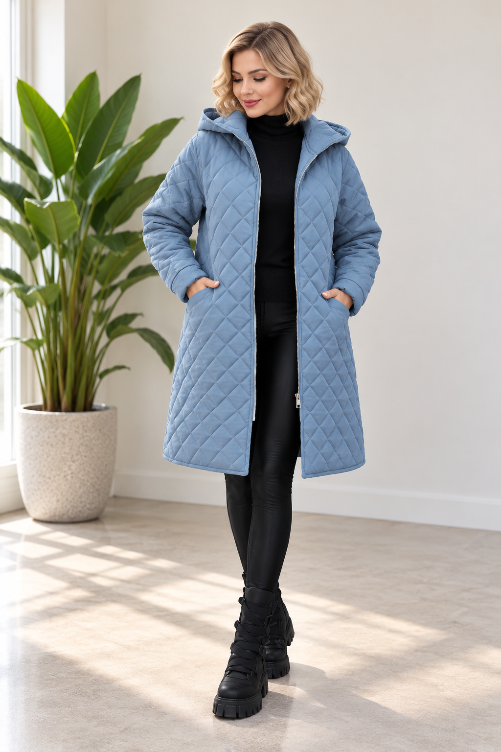 کاپشن بلند زنانه باران کد ۲۲۳
